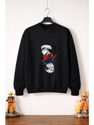 Petite Pati Jujutsu Kaisen Sukuna Sweatshirt (3 Iplik %100 Pamuk)