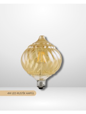 Ack AB59-00420 4W LED Rustik Ampul 2200K Sarı E27 G125