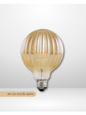 Ack 4W E27 2200K Sarı G100 LED Rustik Ampul AB57-00420