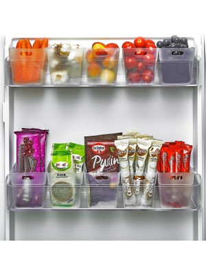 EkoAlışverişDünyam 6 Lı Buzdolabı Içi Mini Düzenleyici Kutu Organizer  Buzdolabı Kapak Düzenleyici (1124)