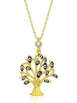 EkoAlışverişDünyam 925 Ayar Gümüş Dilek Ağacı Kadın Gümüş Kolye PT2610105 (1124)