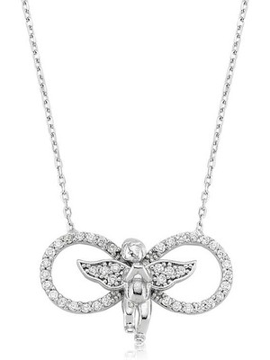 EkoAlışverişDünyam 925 Ayar Gümüş Sonsuzluk Melek Kadın Gümüş Kolye PT2610139 (1124)