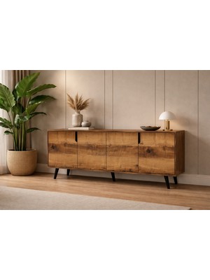 VM VERTEX MOBİLYA Latina Modern Konsol 180 cm Ceviz