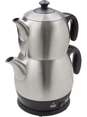 King P-315 Lea Çay Makinesi 1,2 L Demlik Kapasitesi Çelik Renkli Otomatik Kapanma Özelliği