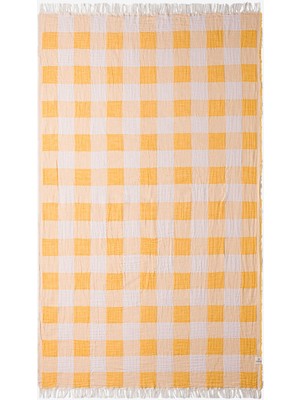 Barine Kareli Dokulu Peştemal Sarı