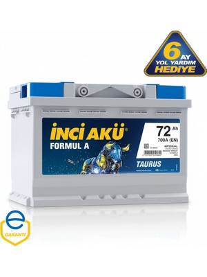 İnci Akü Formul A Taurus 12 V 72 Ah 700 CCA Kapasite ile Güçlü Performans Sağlar