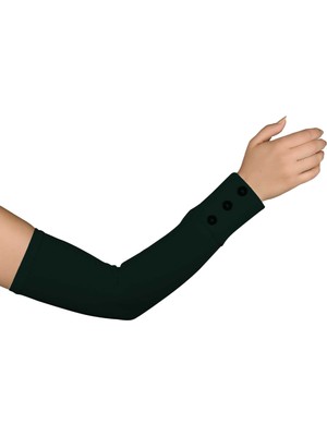 Altobeh Düğmeli Pratik Tesettür Kolluk Penye Namaz Kolluğu - Koyu Haki