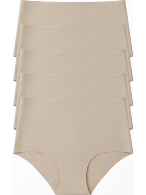 Stoykis 5 Adet Lazer Kesim Dikişsiz Yüksek Bel Kadın Külot Seti - Ekstra Esnek ve Iz Yapmaz