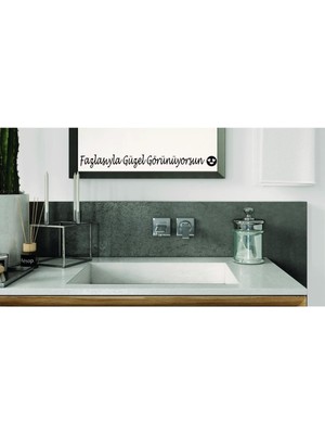 Mlh Store Ayna Dekorasyon Özel Yeni Sticker- Fazlasıyla Güzel Görünüyorsun 40CMX4CM