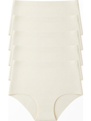 Stoykis 5 Adet Lazer Kesim Dikişsiz Yüksek Bel Kadın Külot Seti - Ekstra Esnek ve Iz Yapmaz