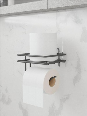 UltraMint Pratik ve Şık Yapışkanlı Tuvalet Kağıtlığı, Kolay Kullanım ve Temizlik