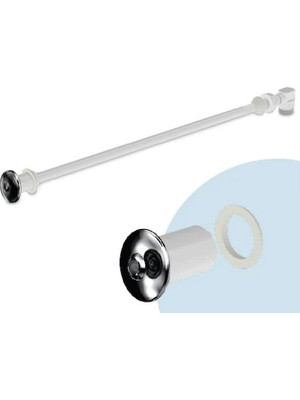 Karpa Taharet Çubuğu, Uzun, Açılı Uç, Pvc, Krom Uç