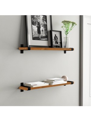 UltraMint Masif Ahşap Konsol ve Duvar Rafı Seti, Salon, Mutfak ve Banyo Için Şık Düzenleyici