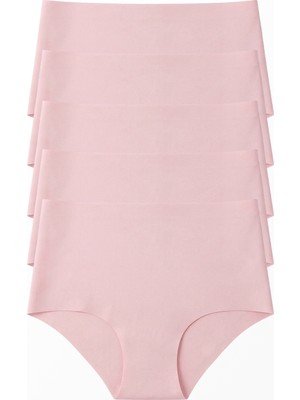 Stoykis 5 Adet Lazer Kesim Dikişsiz Yüksek Bel Kadın Külot Seti - Ekstra Esnek ve Iz Yapmaz