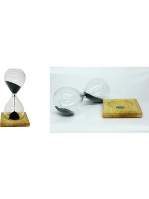 Fırsatkolik Mıknatıslı Manyetik Kum Saati Ahşap Standlı