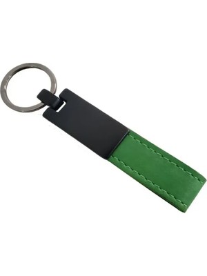 Fırsatkolik Yeşil Deri Metal Anahtarlık