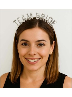 Fırsatkolik Gümüş Renk Team Bride Taç Plastik – Gelin ve Nedime Tacı