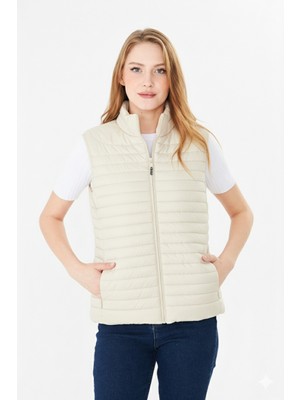 Pique TAMY KADIN YELEK Şişme Fermuar Kapamalı Yelek