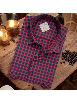 Eren Style Linen Keten Klasik Uzun Kollu Iki Cepli Kapaklı Mavi Baba Gömleği (Regular Kalıp)