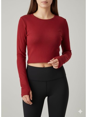 Minimal Fit Uzun Kollu Klasik Body Parmak Geçirmeli