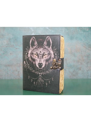 Fırsatkolik Kurt Büstü Deri Defter