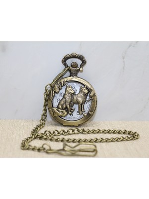 Fırsatkolik Kurt Tasarımlı Köstekli Saat Model 2