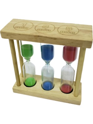 Fırsatkolik 3'lü Ahşap Kum Saati 1-3-5 Dakikalık