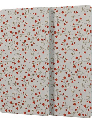 Decovetro Cam Kahve Sofra Sunum Tablası 2'li Set Love Serisi Minik Kalpler Desenli 30 x 15 cm