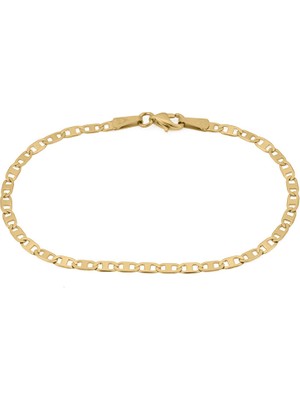 Altın Kaplama Çelik Bar Zincir Erkek Bileklik