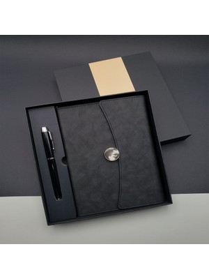 Fırsatkolik Promosyon Defter Kalem Seti Siyah Renk