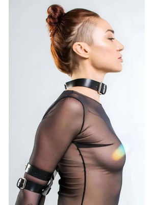 Mulvxjrt JRT02 Boyundan Bağlamalı  Deri Kol Kelepçe - 877 (Mulvix)