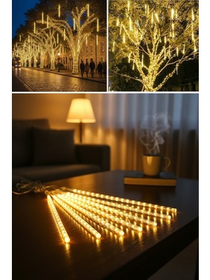 Gloriam 10’lu Meteor LED Işık – USB Kablolu, Renk Değiştiren, Bahçe ve Dış Mekan Aydınlatması