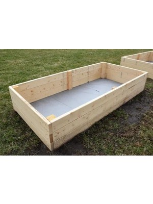 Ahşap Market Mekasan Ahşap Sebze Yatağı 74X149 cm / 25 cm Yükseklik