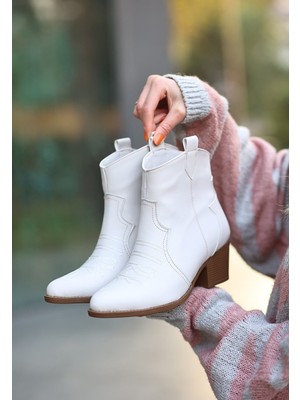 Akver Bej Cilt Topuklu Bot - Lisinya