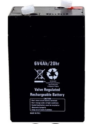 6V 4AH Bakımsız Kuru Akü - Güvenilir Güç Kaynağı ( Lisinya )