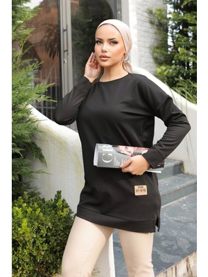 Yeni Stil Siyah Arma Detaylı Tunik 10020 ( Lisinya )