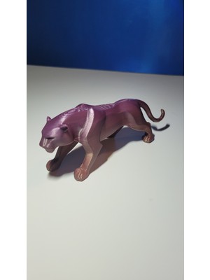 Dekoratif Kaplan Figürü – Renk Geçişli 3D Baskı Kaplan Heykeli – El Yapımı Masaüstü Dekor Objesi
