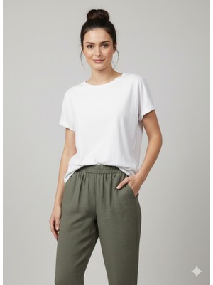 On Triko Paçası Dikişli Cepli Pantolon 72315