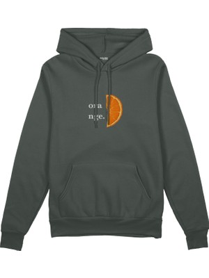 The Lucid Lab Orange Oversize Hoodie - Antrasit