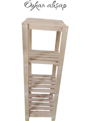 UltraMint Katlı Ahşap Raf, Portatif Ayakkabılık ve Saksılık, Çok Amaçlı Organizer