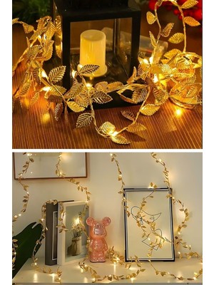 Gloriam 3 Metre Yaldızlı Gold LED Işık – Dekoratif Ortam ve Yılbaşı Aydınlatması