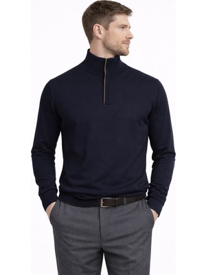 Eskişehir Mağazacılık 5055 Advante Düz Yarım Balıkçı Fermuarlı Triko