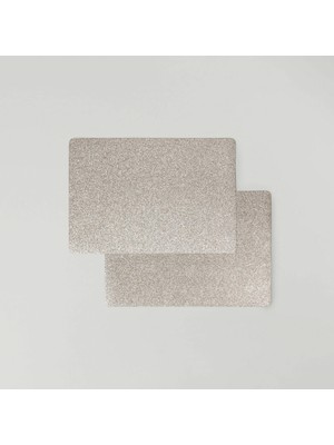 Linens Minzi 2'li 45X30 cm Amerikan Servisi Ekru-Simli