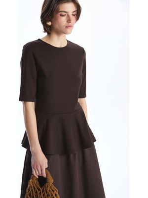 Lc Waikiki Yeni Sezon Bisiklet Yaka Peplum Bluz