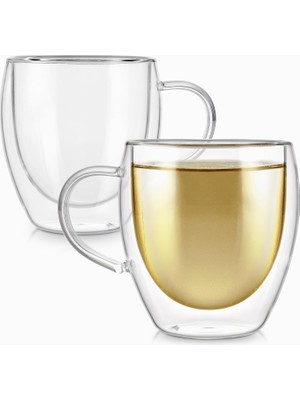 Braventa Collection Teabloom Çift Duvarlı Fincanlar – 226 ml / 250 ml – Çay, Kahve, Espresso ve Daha Fazlası Için 2'li Y