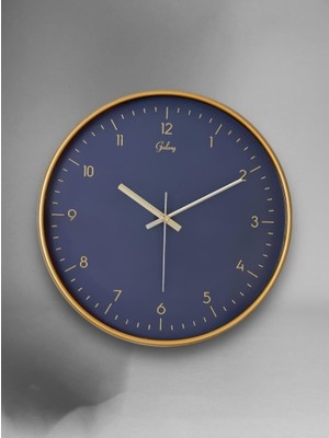 Braventa Collection D-218-A Siyah Kadran 30 cm Sessiz Akar Duvar Saati Gold