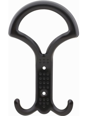 Braventa Collection BADEM10 Noktalı Portmanto Vestiyer Duvar Askısı Metal Dolap Elbise Askılığı Siyah 5 Adet