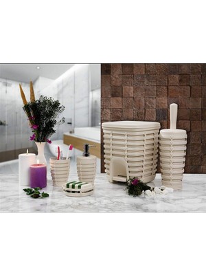 Braventa Collection M-SAS06-09 Palm 5 Li Banyo Seti, Bej