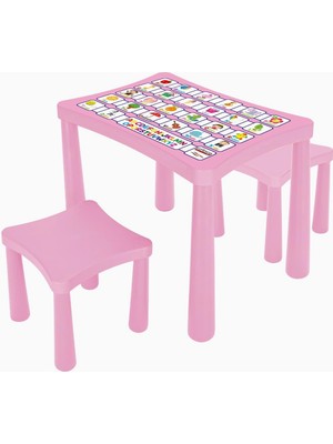 Braventa Collection Story Iki Tabureli Masa (Pembe)