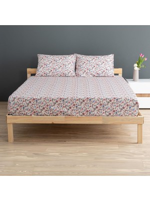 Braventa Collection Soley | Liberty |%100 Pamuklu Tek Kişilik 100 x 200 Lastikli Çarşaf Seti Bordo